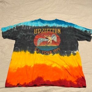 Vintage Led Zeppelin 1975 US Tour tie-dye T shirt